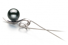 8-9mm AAA Quality Tahitian Cultured Pearl Pendant in Dionne Black