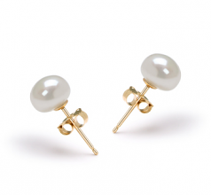 6-7mm AAA Quality Freshwater Cultured Pearl Earring Pair in White