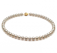 7.5-8mm AA Quality Japanese Akoya Cultured Pearl Necklace in White