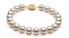 7.5-8mm AA Quality Japanese Akoya Cultured Pearl Set in White