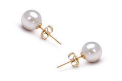 6.5-7mm AAA Quality Japanese Akoya Cultured Pearl Earring Pair in White