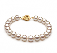 7-8mm AAA Quality Freshwater Cultured Pearl Bracelet in White