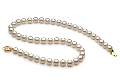 7.5-8mm AAA Quality Japanese Akoya Cultured Pearl Necklace in White