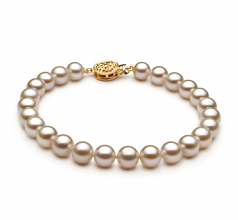6-7mm AAAA Quality Freshwater Cultured Pearl Bracelet in White