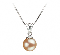 9-10mm AA Quality Freshwater Cultured Pearl Pendant in Nancy Pink