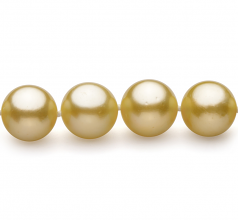 9-11.7mm AAA Quality South Sea Cultured Pearl Necklace in Gold