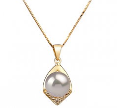 7-8mm AAA Quality Japanese Akoya Cultured Pearl Pendant in Catrina White