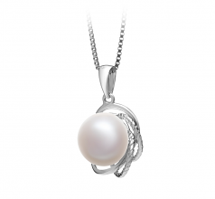 9-10mm AA Quality Freshwater Cultured Pearl Pendant in Bobbie White