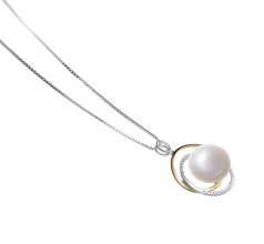 12-13mm AA Quality Freshwater Cultured Pearl Pendant in Judith White