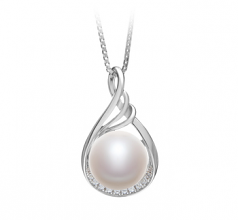 10-11mm AAA Quality Freshwater Cultured Pearl Pendant in Lori White