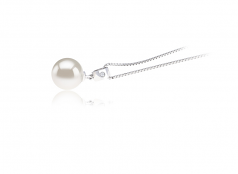 9-10mm AAAA Quality Freshwater Cultured Pearl Pendant in Nicole White