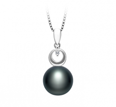 9-10mm AA Quality Freshwater Cultured Pearl Pendant in Sonia Black