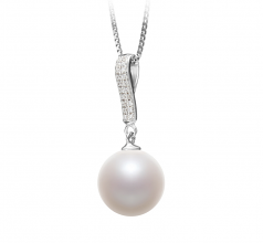 10-11mm AAAA Quality Freshwater Cultured Pearl Pendant in Talitha White