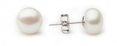 8-8.5mm AA Quality Freshwater Cultured Pearl Earring Pair in White