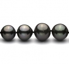 9.5-11mm AAA Quality Tahitian Cultured Pearl Necklace in Black