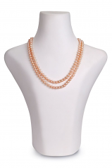 6-7mm AAA Quality Freshwater Cultured Pearl Necklace in Marla Pink