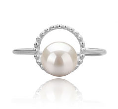 6-7mm AAAA Quality Freshwater Cultured Pearl Ring in Andy White