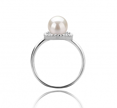 6-7mm AAAA Quality Freshwater Cultured Pearl Ring in Andy White