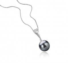 10-11mm AAA Quality Tahitian Cultured Pearl Pendant in Bunny Black