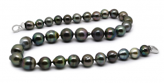 10-14mm Baroque Quality Tahitian Cultured Pearl Necklace in 17.5-inch Multicolour