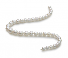 8.3-14mm Baroque Quality South Sea Cultured Pearl Necklace in 18-inch White
