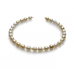 10-13mm Baroque Quality South Sea Cultured Pearl Necklace in 18-inch Multicolour