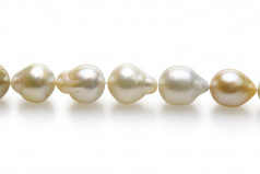 10-13mm Baroque Quality South Sea Cultured Pearl Necklace in 18-inch Multicolour