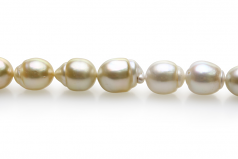 10.4-13mm Baroque Quality South Sea Cultured Pearl Necklace in 18-inch Multicolour