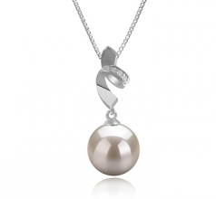 9-10mm AAAA Quality Freshwater Cultured Pearl Pendant in Winola White