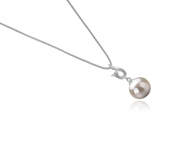 9-10mm AAAA Quality Freshwater Cultured Pearl Pendant in Samantha White