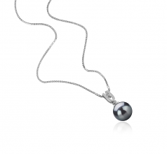 8-9mm AAAA Quality Freshwater Cultured Pearl Pendant in Nerea Black