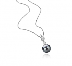 8-9mm AAAA Quality Freshwater Cultured Pearl Pendant in Miriah Black