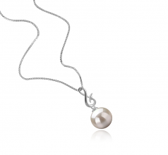 9-10mm AAAA Quality Freshwater Cultured Pearl Pendant in Valena White