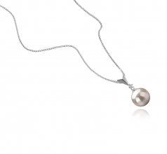 9-10mm AAAA Quality Freshwater Cultured Pearl Pendant in Ailani White