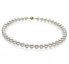 8.5-9mm Hanadama - AAAA Quality Japanese Akoya Cultured Pearl Necklace in Hanadama 23-inch White