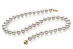 8.5-9mm Hanadama - AAAA Quality Japanese Akoya Cultured Pearl Necklace in Hanadama 23-inch White