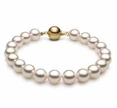 7.5-8mm Hanadama - AAAA Quality Japanese Akoya Cultured Pearl Bracelet in Hanadama 7.5-inch White