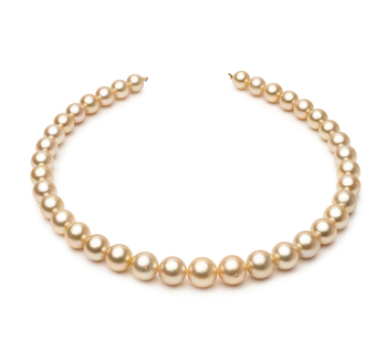 9.6-12.6mm AA+ Quality South Sea Cultured Pearl Necklace in 18-inch Gold 9.6-12.6mm AA+ Quality South Sea Cultured Pearl Necklace in 18-inch Gold