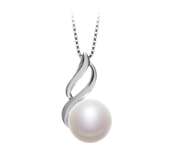 10-11mm AAA Quality Freshwater Cultured Pearl Pendant in Adalia White