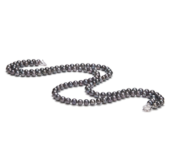 6-7mm AA Quality Freshwater Cultured Pearl Necklace in Alexandra Black 6-7mm AA Quality Freshwater Cultured Pearl Necklace in Alexandra Black