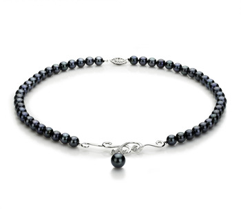 6-9mm AA Quality Japanese Akoya Cultured Pearl Necklace in Almira Black 6-9mm AA Quality Japanese Akoya Cultured Pearl Necklace in Almira Black