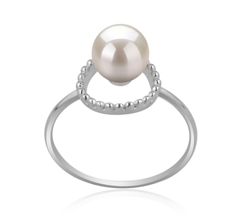 6-7mm AAAA Quality Freshwater Cultured Pearl Ring in Andy White