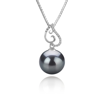 10-11mm AAA Quality Tahitian Cultured Pearl Pendant in Belinda Black 10-11mm AAA Quality Tahitian Cultured Pearl Pendant in Belinda Black