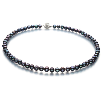 6-7mm A Quality Freshwater Cultured Pearl Necklace in Bliss Black 6-7mm A Quality Freshwater Cultured Pearl Necklace in Bliss Black