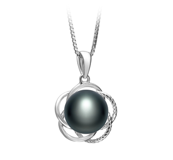 9-10mm AA Quality Freshwater Cultured Pearl Pendant in Bobbie Black 9-10mm AA Quality Freshwater Cultured Pearl Pendant in Bobbie Black