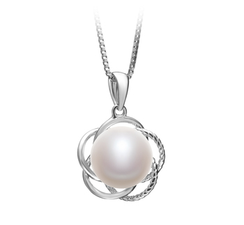 9-10mm AA Quality Freshwater Cultured Pearl Pendant in Bobbie White
