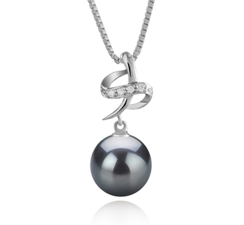 10-11mm AAA Quality Tahitian Cultured Pearl Pendant in Bridget Black 10-11mm AAA Quality Tahitian Cultured Pearl Pendant in Bridget Black