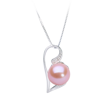 7-8mm AAAA Quality Freshwater Cultured Pearl Pendant in Carlin Pink