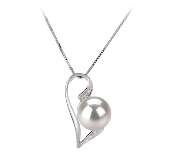 7-8mm AAA Quality Japanese Akoya Cultured Pearl Pendant in Carlin White 7-8mm AAA Quality Japanese Akoya Cultured Pearl Pendant in Carlin White