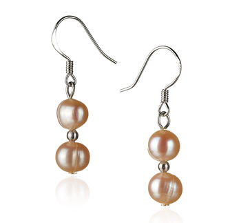 6-7mm A Quality Freshwater Cultured Pearl Earring Pair in Cerella Pink 6-7mm A Quality Freshwater Cultured Pearl Earring Pair in Cerella Pink